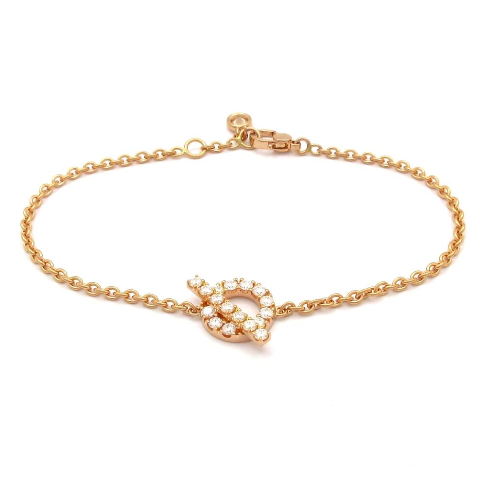 Hermès Finesse Bracelet 18K Rose Gold Diamond
